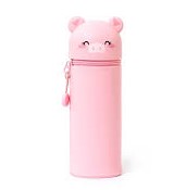 2-IN-1 SILICONE PENCIL CASE KAWAII - PIGGY